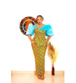 Aqua Bloom Elegance Dress