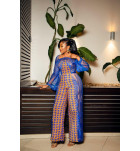 Royal Mesh Elegance Jumpsuit Short