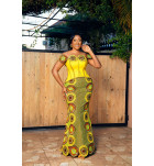  Golden Essence | Fitted Kente-Inspired Gown
