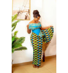 Aqua Kente Radiance Dress