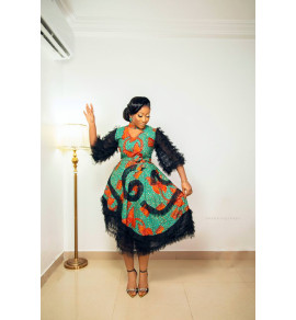 Midnight Flora Elegance Dress