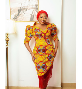 Afia Sunrise Statement Dress