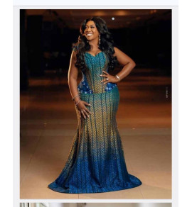 The Midnight Radiance Lace Gown